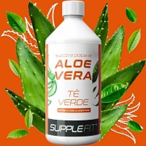 24-shop.ch - SuppleFit Saft und Fruchtfleisch der ALOE VERA mit grnem Tee   1 Liter